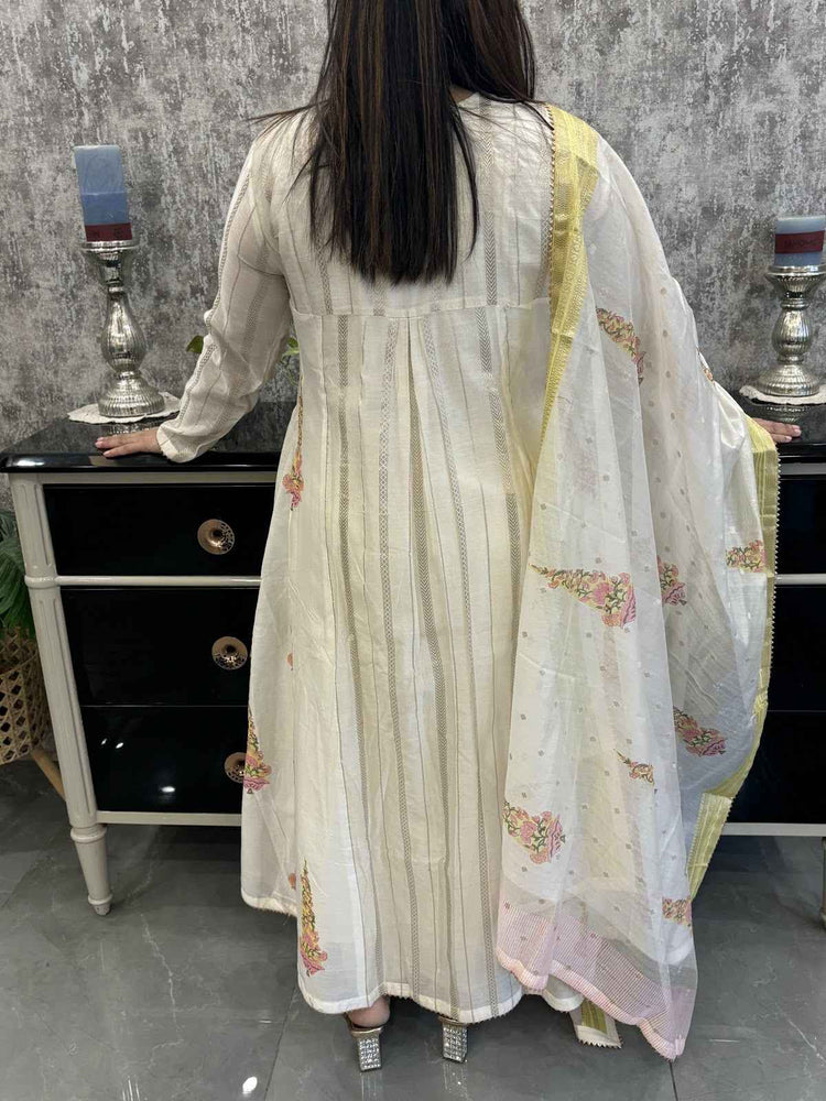 premium-chanderi-hand-embroidered-block-print-a-line-suit-set-paired-with-chanderi-jacquard-weaving-block-print-dupatta-ivory-4