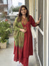 premium-cotton-a-line-embroidered-suit-set-red-1