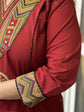 premium-cotton-a-line-embroidered-suit-set-red-3