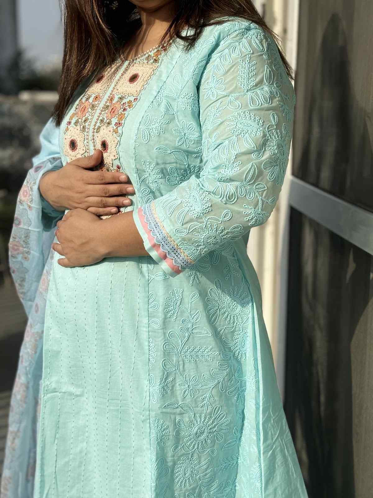 premium-cotton-a-line-embroidered-suit-set-with-dori-work-at-sleeves-sides-paired-with-digital-print-dupatta-sky-blue-4