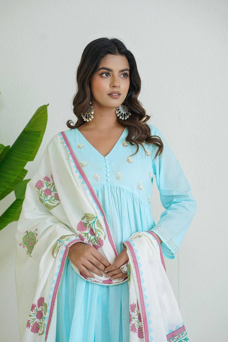 premium-cotton-alia-cut-embroidered-suit-set-paired-with-hand-block-print-dupatta-sky-blue-3