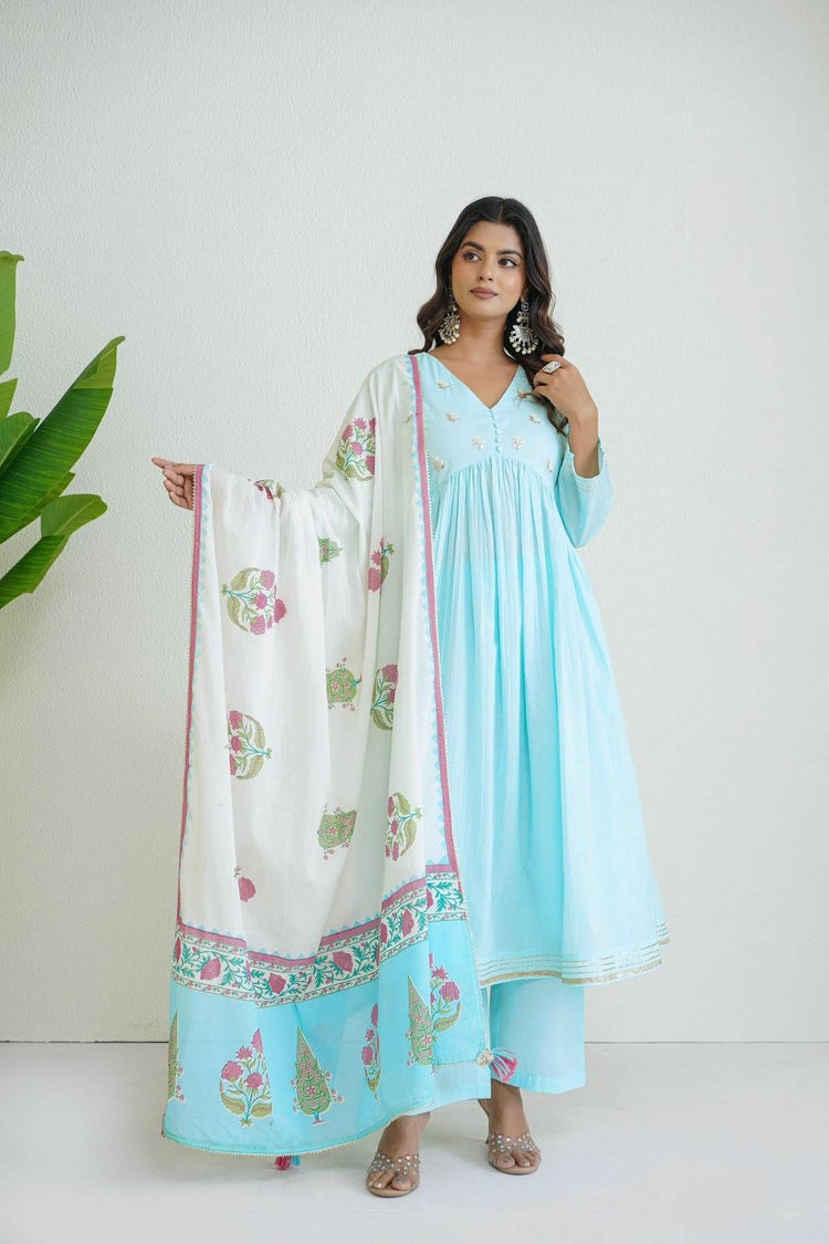 premium-cotton-alia-cut-embroidered-suit-set-paired-with-hand-block-print-dupatta-sky-blue-5