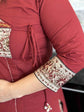 premium-cotton-angrakha-style-suit-set-with-ajrakh-patch-work-at-front-back-paired-with-mul-cotton-block-print-dupatta-cotton-ajrakh-pants-maroon-3