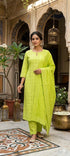premium-cotton-applique-work-straight-fit-suit-set-parrot-green-1