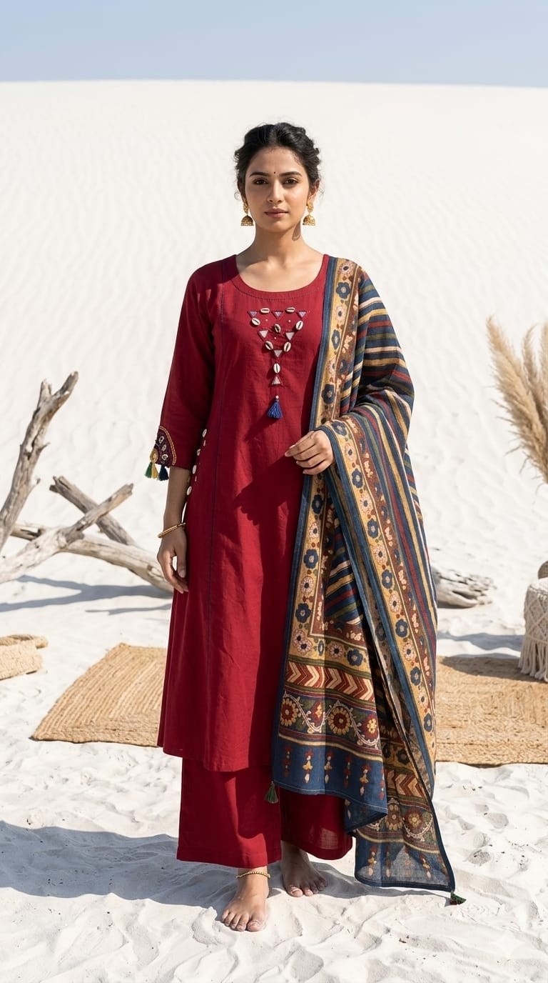 premium-cotton-cambric-hand-embroidered-a-line-suit-set-with-pockets-maroon-1