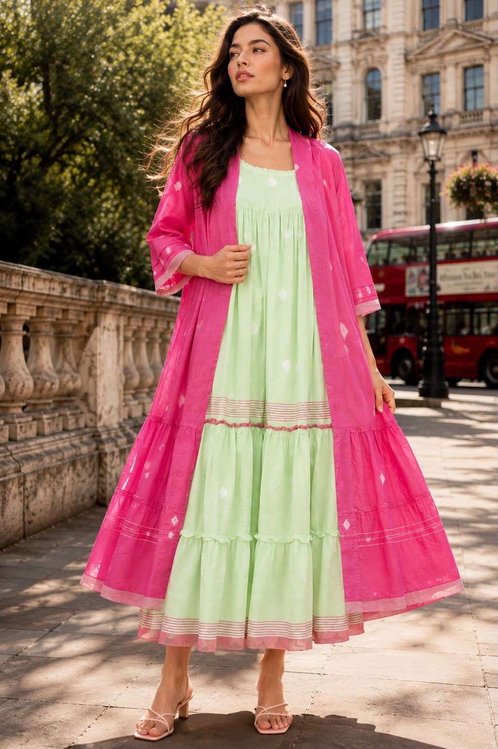premium-cotton-jamdani-shrug-style-dress-with-pockets-pink-1