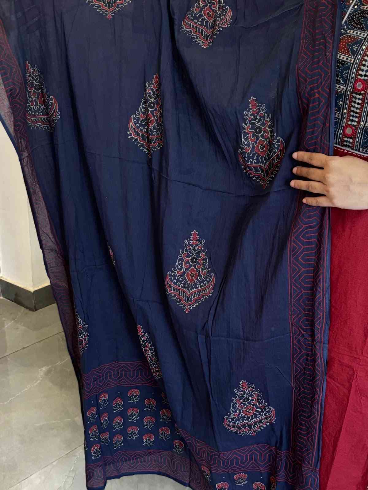premium-cotton-mirror-work-a-line-suit-set-with-block-print-cotton-dupatta-maroon-4
