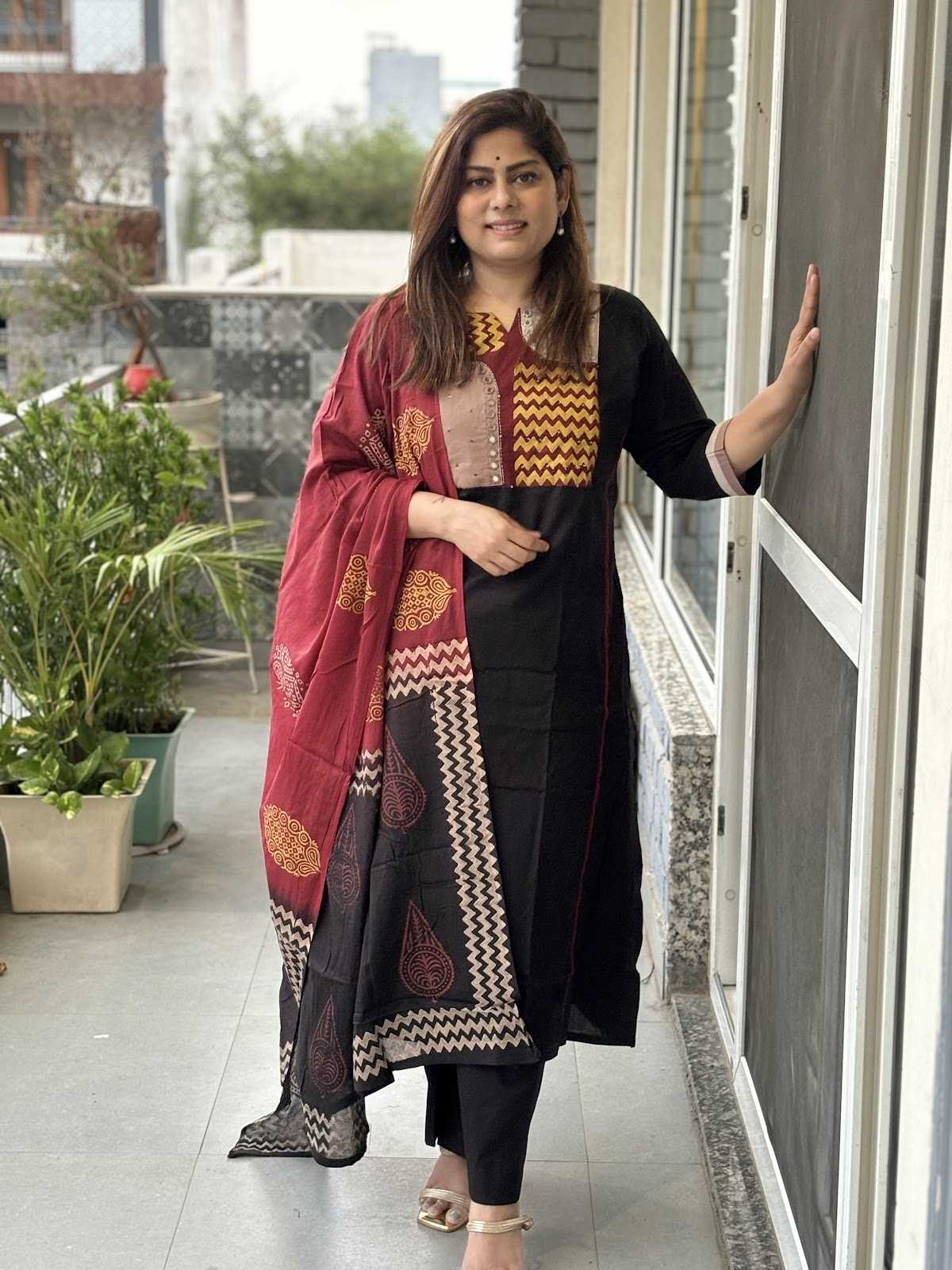 premium-cotton-patch-work-real-mirror-work-embroidered-suit-set-paired-with-mul-cotton-block-print-dupatta-black-1
