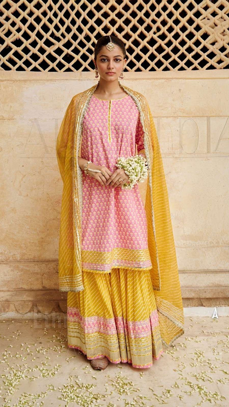 premium-cotton-sharara-suit-set-with-heavy-gota-embroidery-paired-with-gota-work-premium-cotton-kota-doria-leheriya-dupatta-pink-1