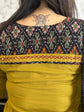 premium-cotton-suit-with-ikkat-patch-work-at-front-back-with-katha-shell-work-paired-with-block-print-mul-cotton-dupatta-mustard-green-3