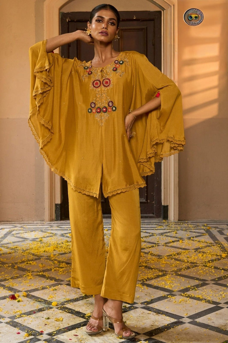 premium-crepe-hand-embroidered-kaftan-style-co-ord-set-with-mul-cotton-lining-mustard-1