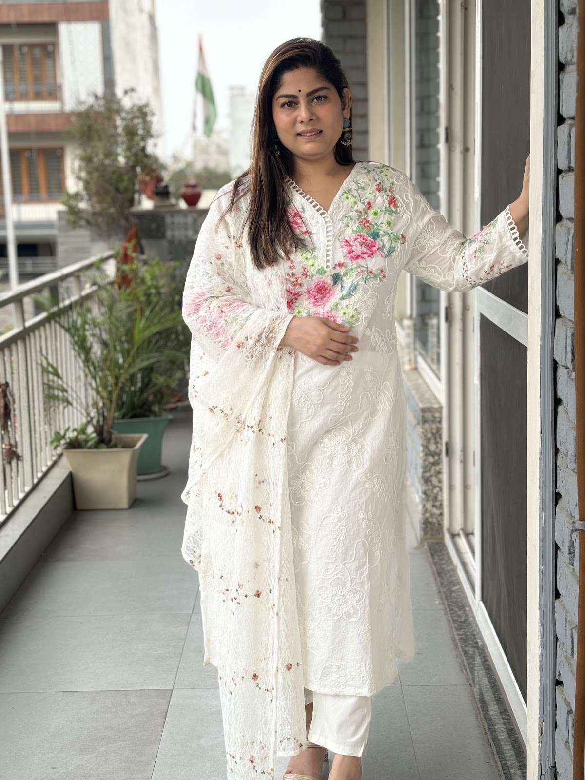 premium-designer-suit-set-completely-embroidered-at-front-back-with-applique-work-paired-with-stretchable-cotton-lycra-pant-net-jaal-dupatta-white-1