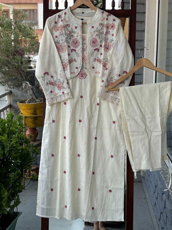 premium-dobby-cotton-pant-set-with-embroidered-jacket-off-white-1