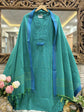 premium-handloom-jamdani-weave-a-line-suit-set-green-1