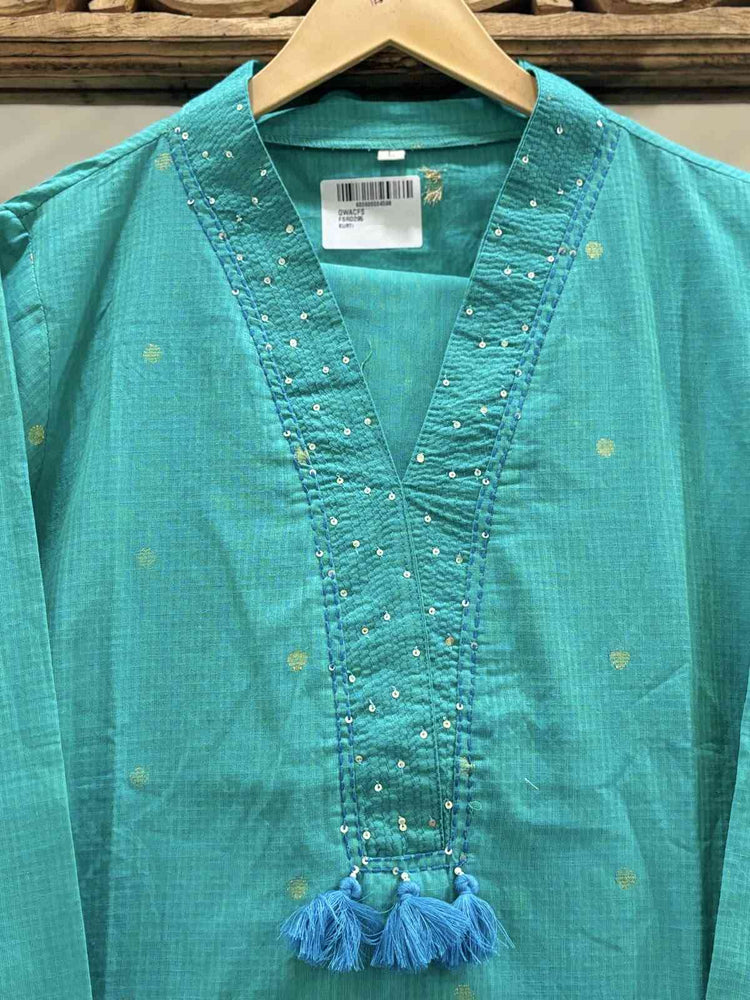 premium-handloom-jamdani-weave-a-line-suit-set-green-3