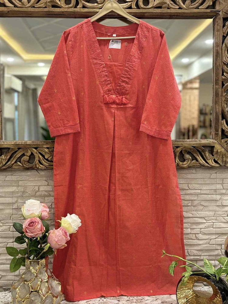 premium-handloom-jamdani-weave-a-line-suit-set-orange-2