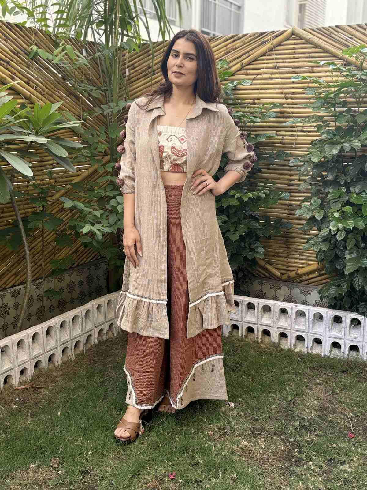 premium-jute-designer-embroidered-co-ord-set-shrug-style-light-brown-1