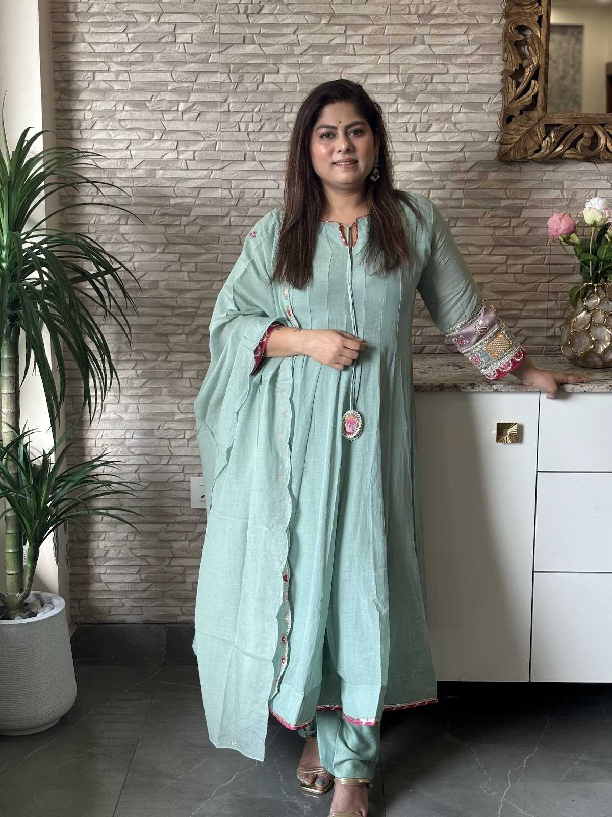 premium-mul-chanderi-anarkali-with-heavy-embroidered-sleeves-mul-cotton-lining-mint-blue-2