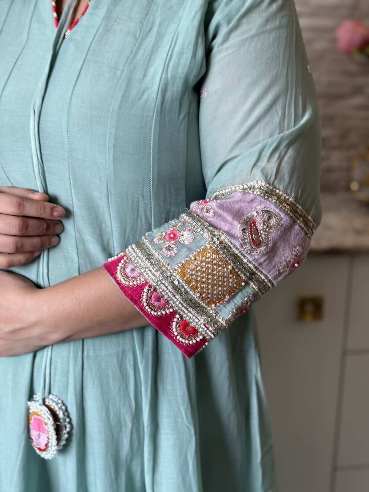premium-mul-chanderi-anarkali-with-heavy-embroidered-sleeves-mul-cotton-lining-mint-blue-4
