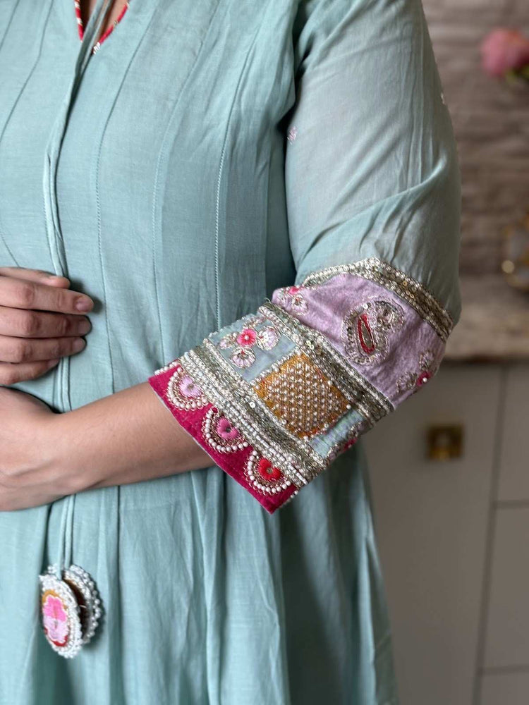 premium-mul-chanderi-anarkali-with-heavy-embroidered-sleeves-mul-cotton-lining-mint-blue-4