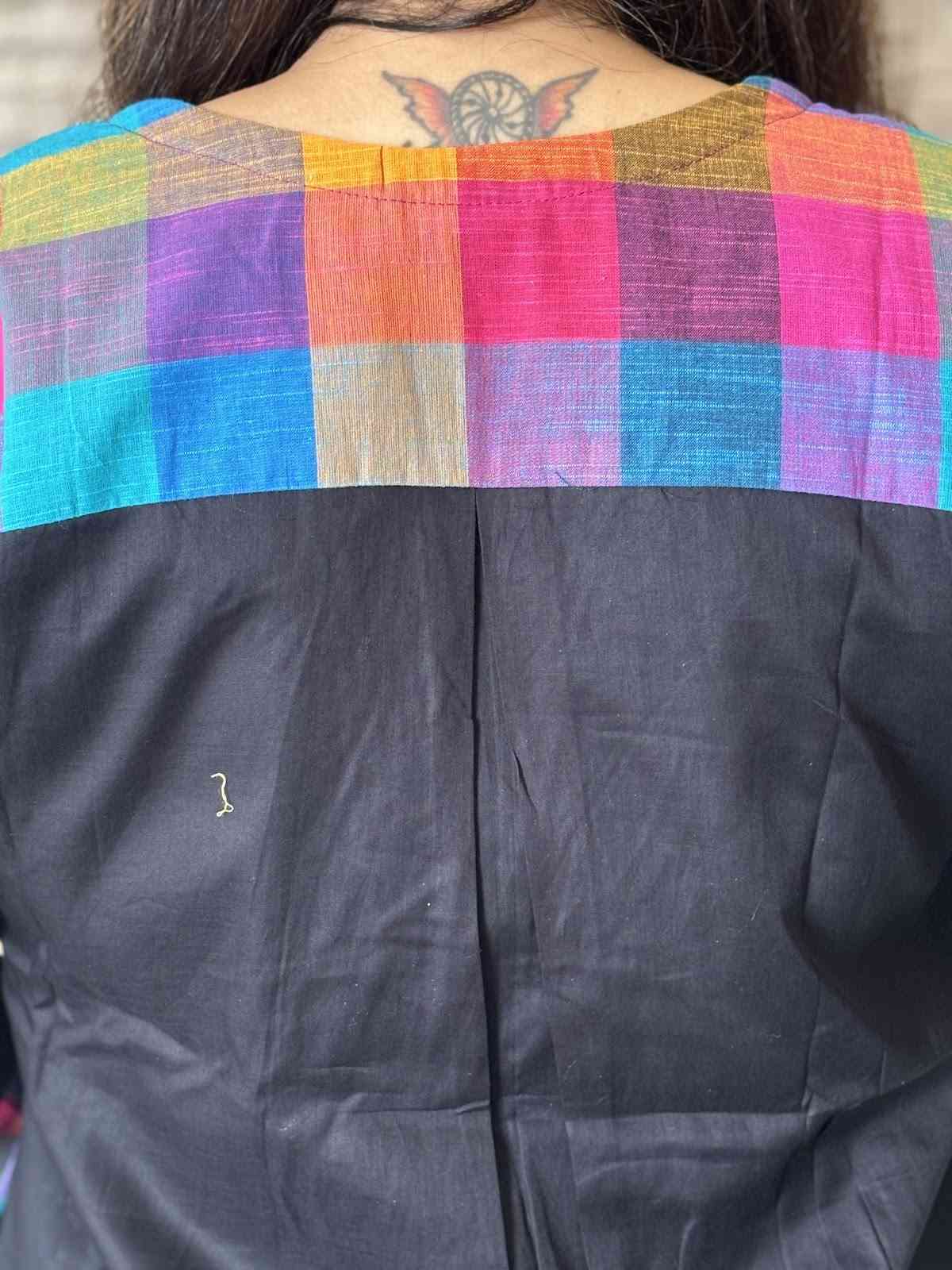 premium-mul-cotton-a-line-dress-with-south-cotton-checks-detailing-pockets-cotton-lining-black-5