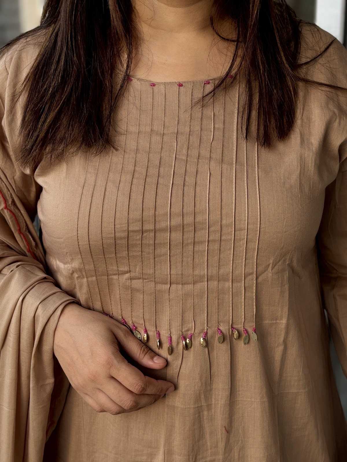 premium-mul-cotton-applique-work-a-line-suit-set-with-lining-brown-2