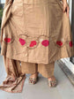 premium-mul-cotton-applique-work-a-line-suit-set-with-lining-brown-4
