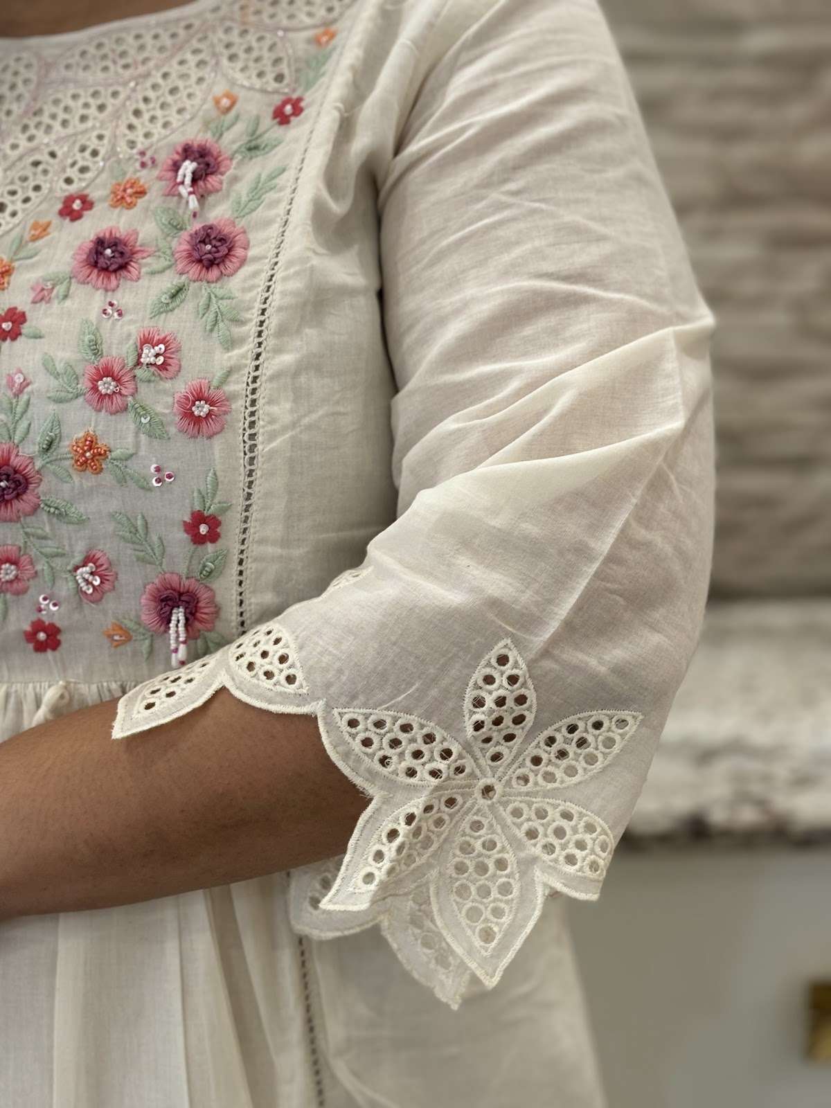 premium-mul-cotton-embroidered-a-line-suit-set-with-lining-cut-work-schiffili-sleeves-ivory-3
