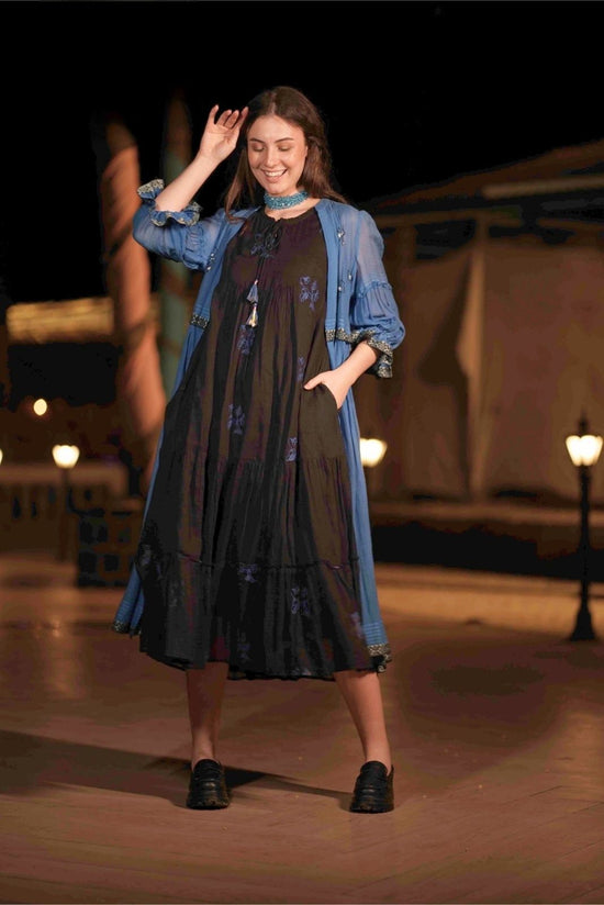 premium-mul-cotton-embroidered-shrug-dress-blue-and-black-2