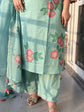 premium-slub-cotton-hand-brush-paint-straight-fit-suit-set-with-mul-cotton-lining-paired-with-cotton-kota-doria-dupatta-blue-4