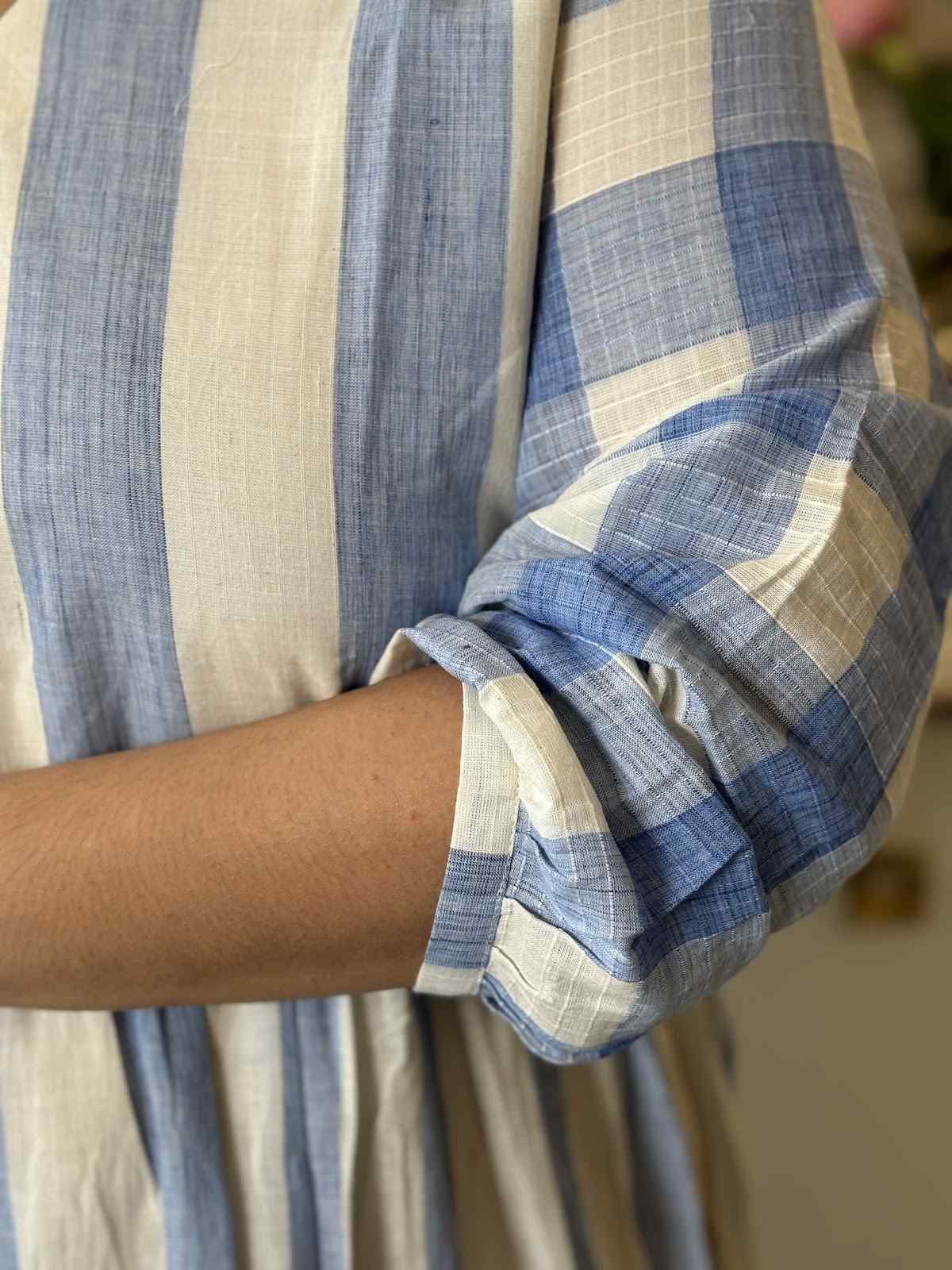 premium-soft-cotton-handloom-stripes-checks-dress-with-pockets-cotton-lining-blue-3