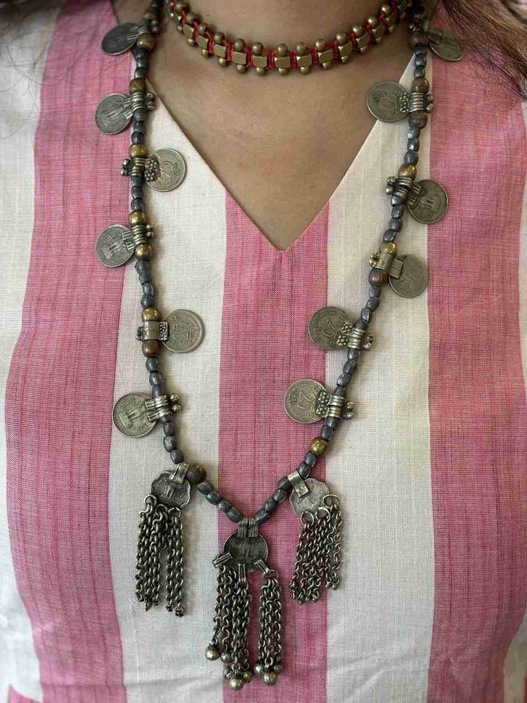 premium-soft-cotton-handloom-stripes-checks-dress-with-pockets-cotton-lining-pink-2