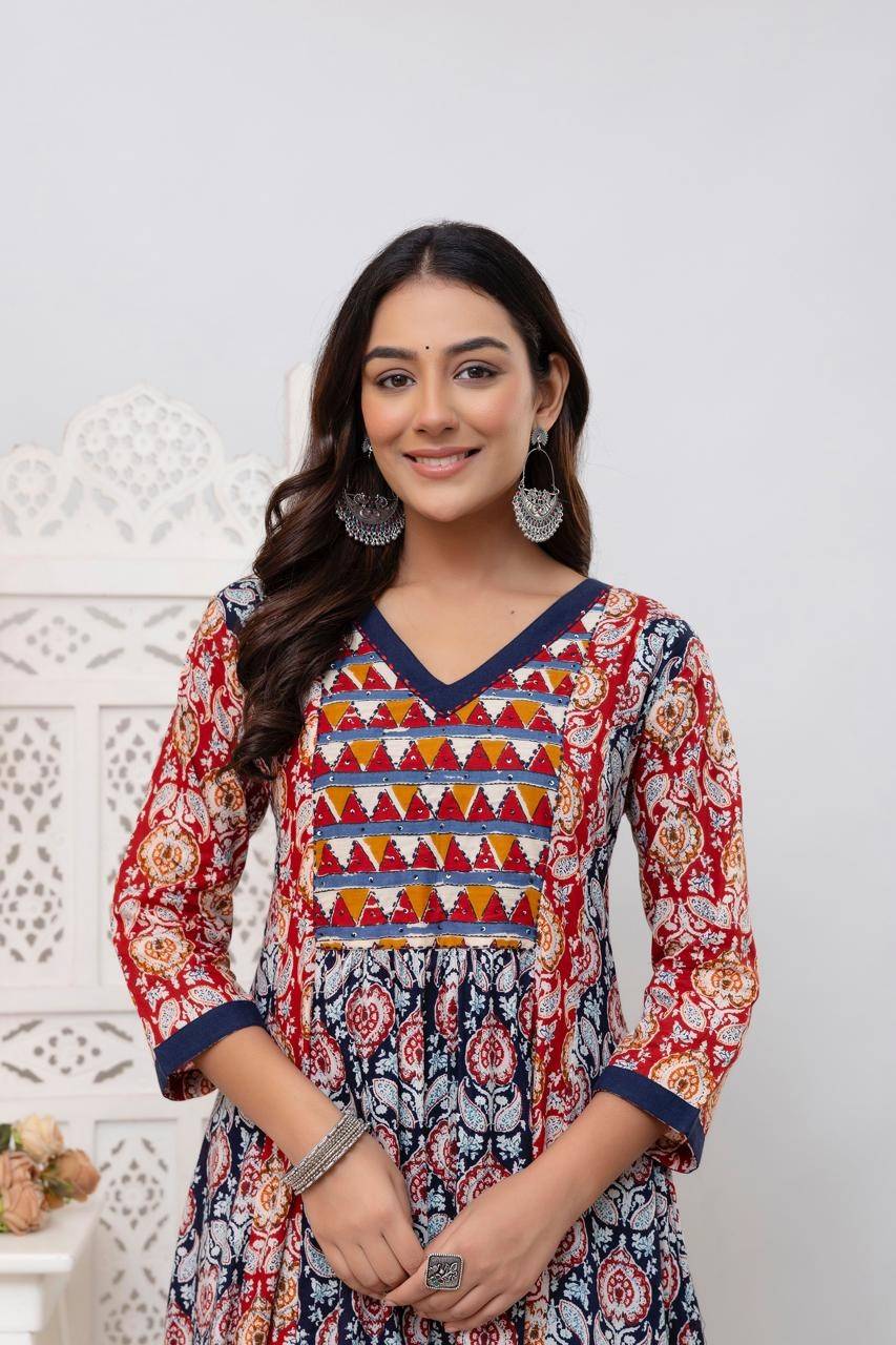 printed-pure-cotton-anarkali-pant-set-blue-3