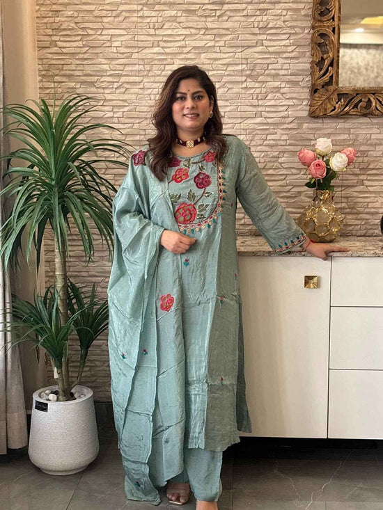 pur-ho-silk-hand-embroidered-applique-work-a-line-suit-set-with-mul-cotton-lining-dusty-blue-1