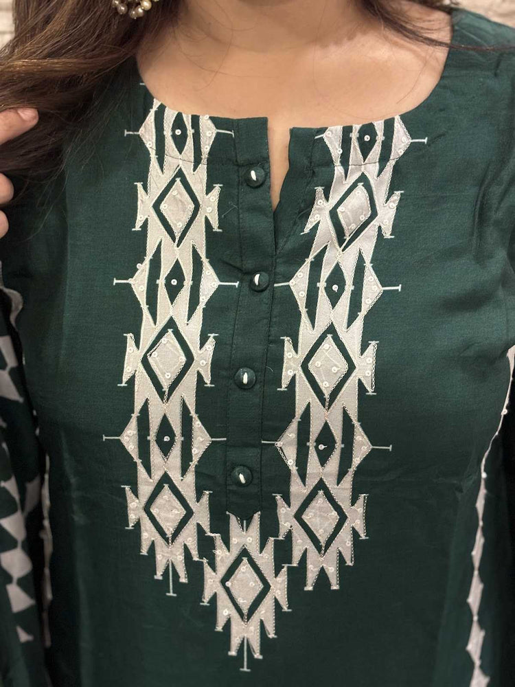 pura-dola-silk-digital-print-embroidered-straight-fit-suit-set-with-mul-cotton-lining-bottle-green-2
