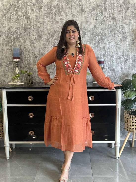 pure-bananas-mul-chanderi-hand-embroidered-dress-with-cotton-lining-rust-1