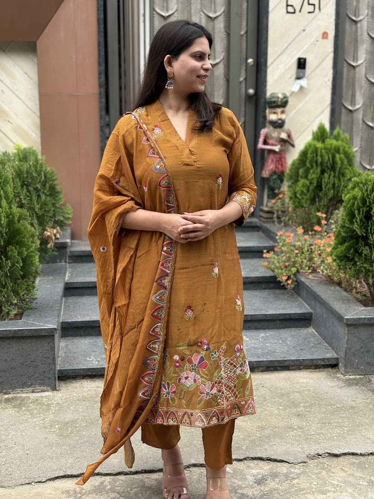 pure-bananas-mul-chanderi-katha-work-a-line-suit-set-paired-with-mul-chanderi-hand-embroidered-dupatta-mustard-1