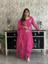 pure-banaras-mul-chanderi-applique-mirror-work-layered-a-line-suit-set-rani-1