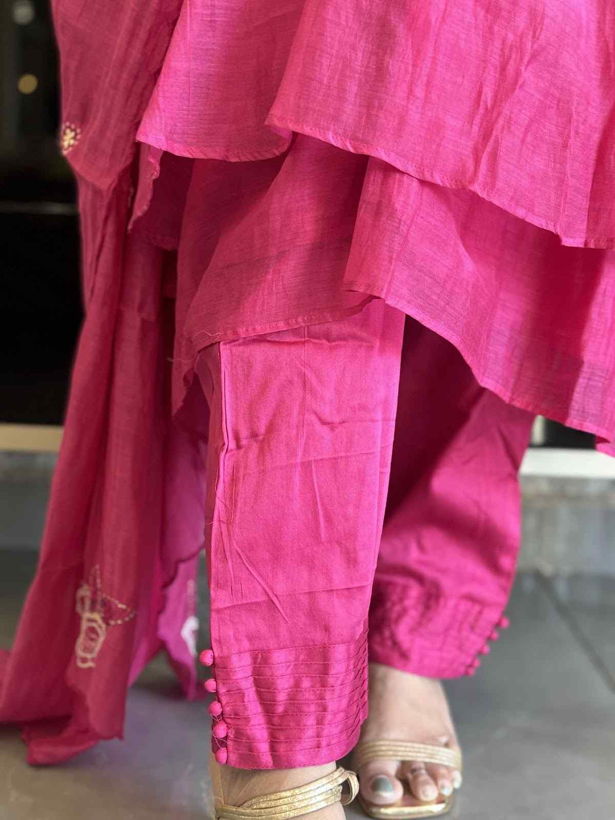 pure-banaras-mul-chanderi-applique-mirror-work-layered-a-line-suit-set-rani-5