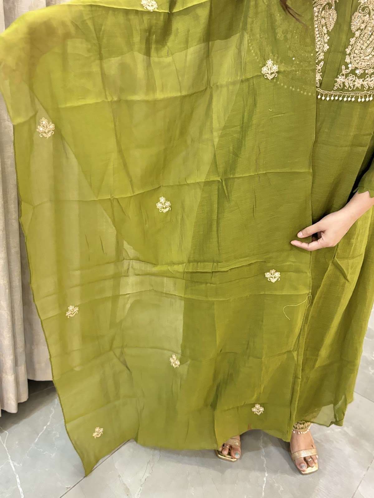 pure-banaras-mul-chanderi-hand-embroidered-a-line-suit-set-with-embroidered-pants-mehendi-green-5