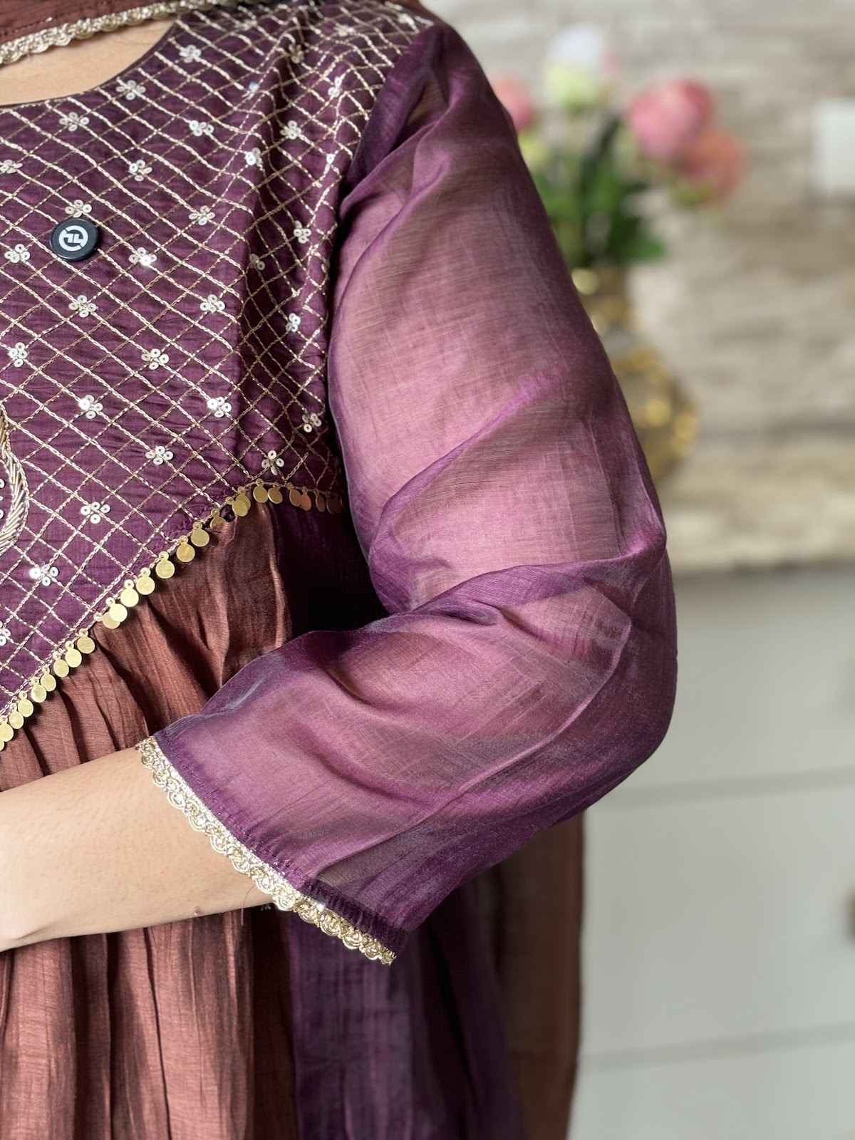 pure-banaras-mul-chanderi-hand-embroidered-a-line-suit-set-with-mul-cotton-lining-paired-with-mul-chanderi-dupatta-brown-4