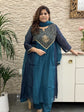 pure-banaras-mul-chanderi-hand-embroidered-a-line-suit-set-with-mul-cotton-lining-paired-with-mul-chanderi-dupatta-peacock-blue-1