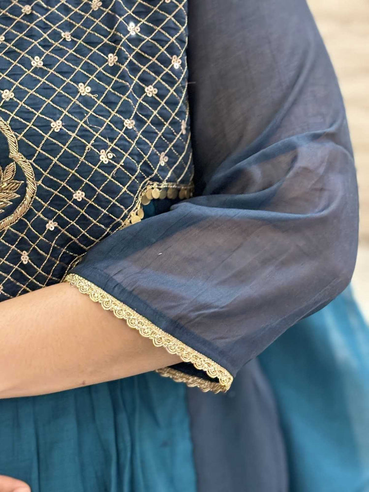 pure-banaras-mul-chanderi-hand-embroidered-a-line-suit-set-with-mul-cotton-lining-paired-with-mul-chanderi-dupatta-peacock-blue-3