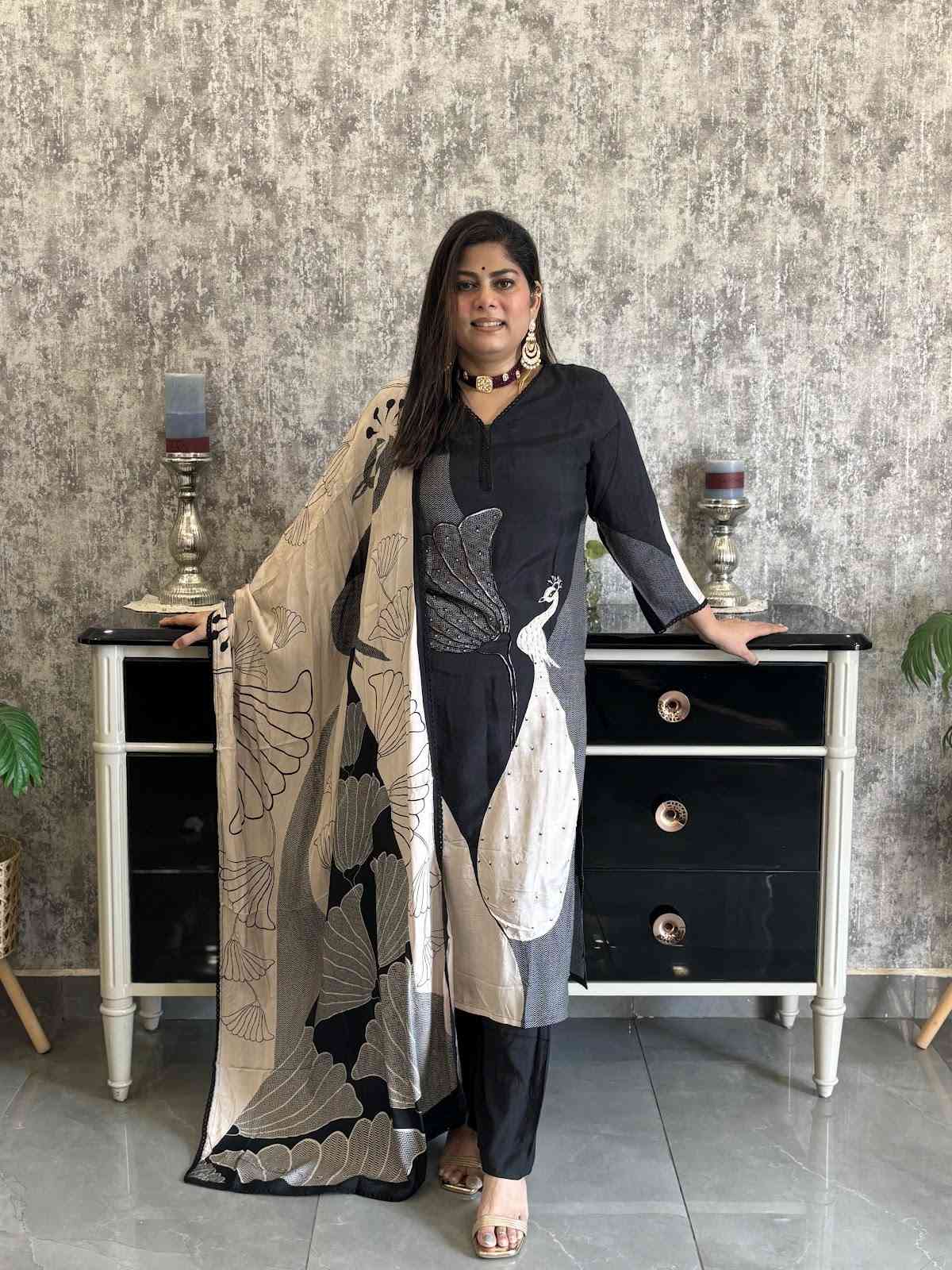 pure-butter-muslin-digital-print-hand-embroidered-suit-set-black-1