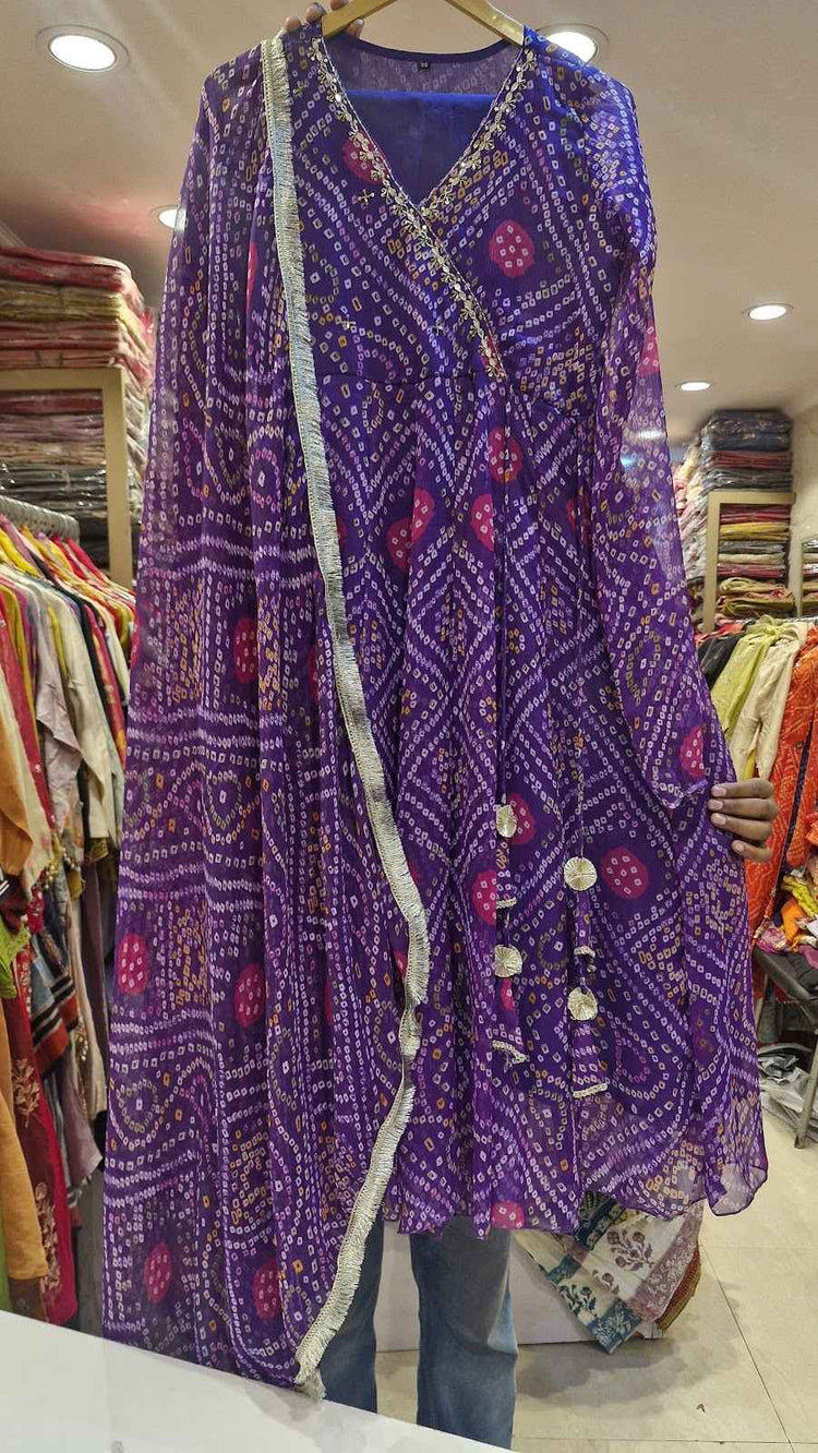 pure-chiffon-hand-embroidered-angrakha-style-bandhni-print-anarkali-purple-1