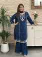 pure-chinnon-hand-embroidered-straight-fit-suit-set-with-embroidered-chinnon-palazzo-paired-with-chiffon-dupatta-royal-blue-1