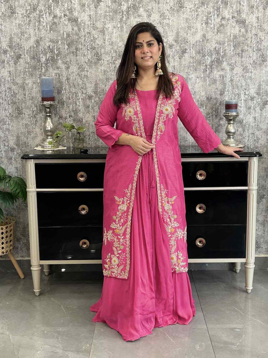 pure-chinnon-skirt-with-kane-paired-with-padded-dola-silk-blouse-dola-silk-hand-embroidered-jacket-1