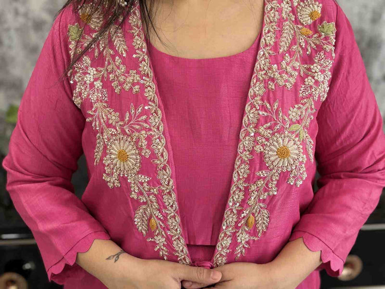 pure-chinnon-skirt-with-kane-paired-with-padded-dola-silk-blouse-dola-silk-hand-embroidered-jacket-2