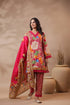 pure-cotton-a-line-short-kurta-style-digital-print-suit-set-with-bell-sleeves-lace-detailing-dark-pink-1