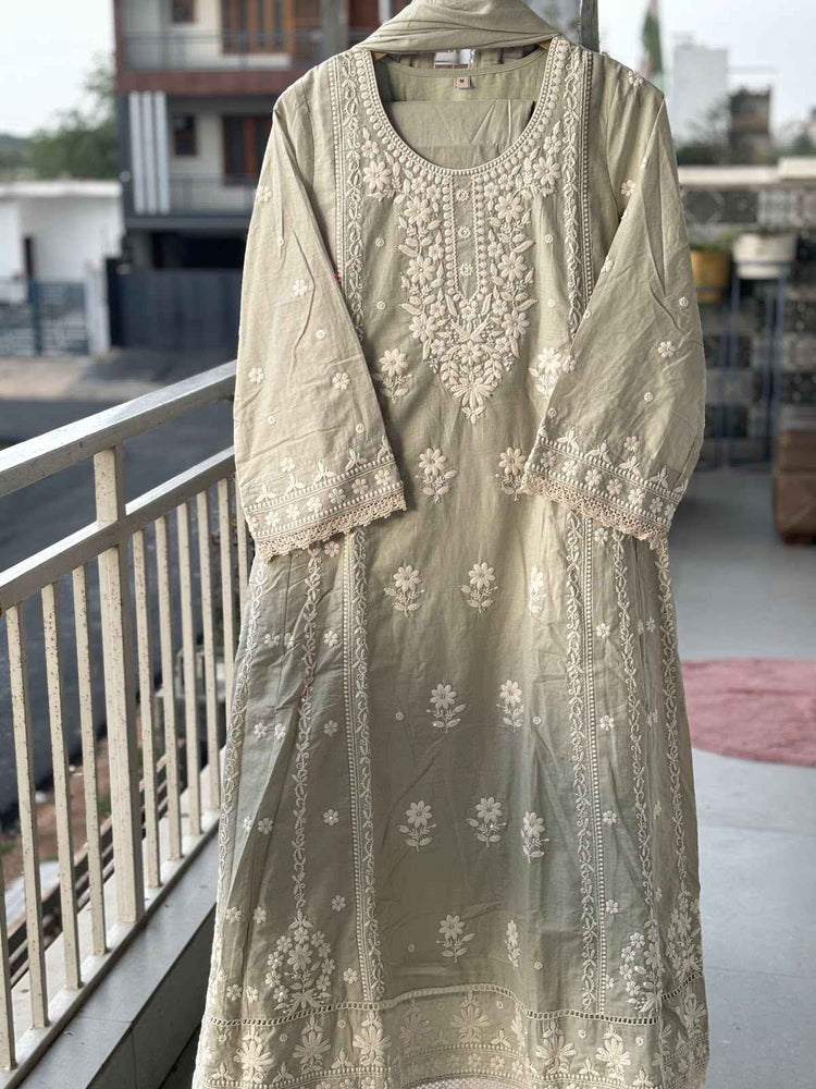 pure-cotton-a-line-suit-set-with-heavy-chikankari-embroidery-with-lining-green-1